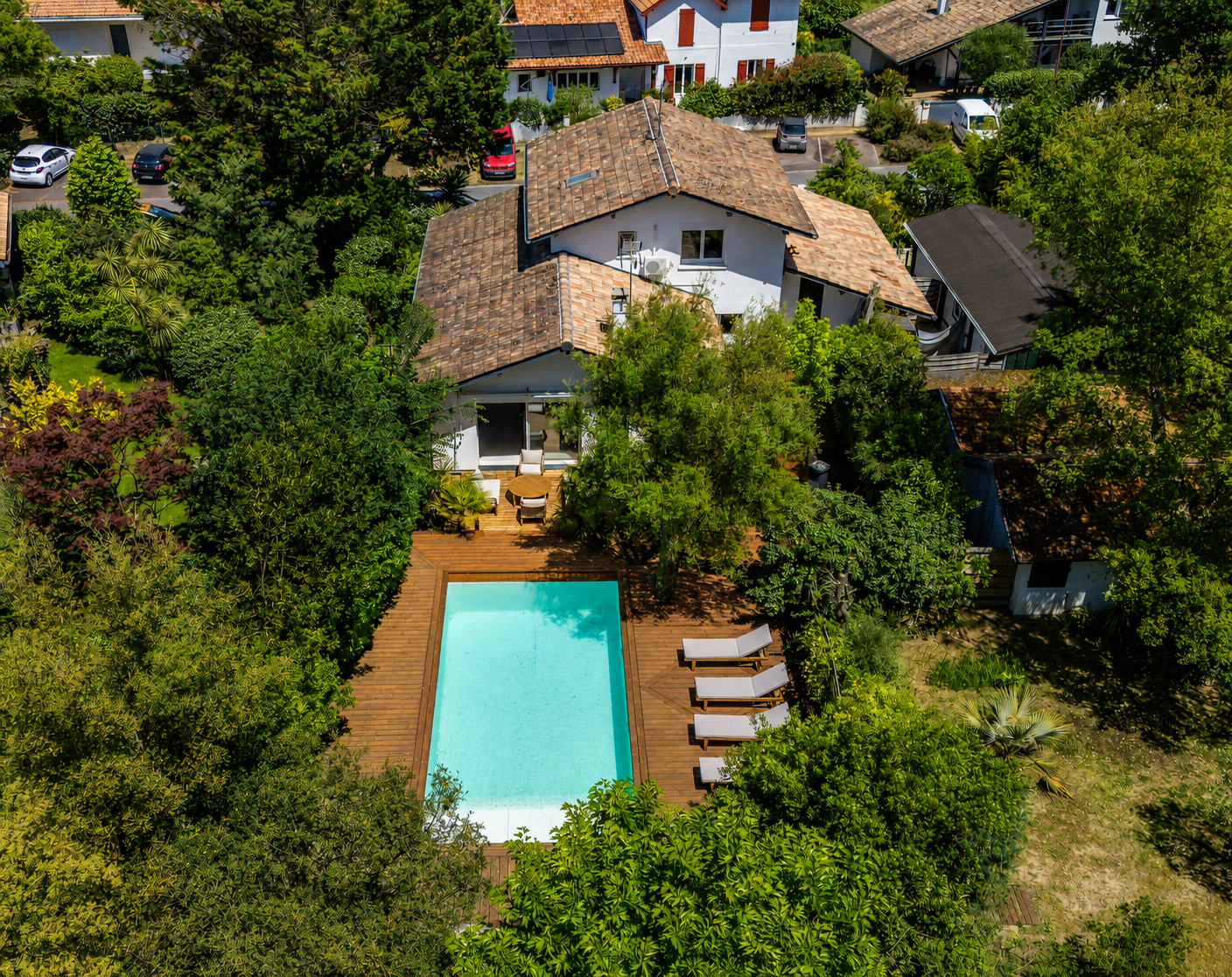Vue aérienne de la villa